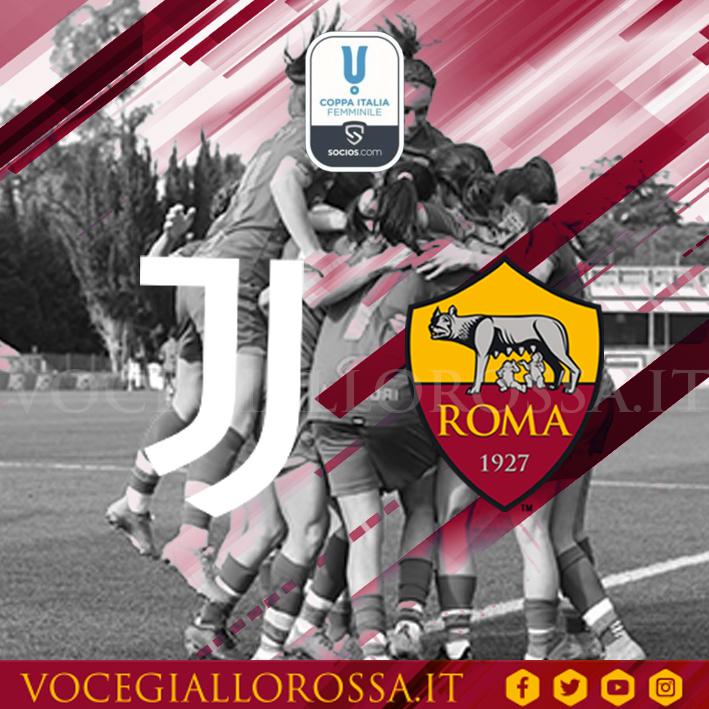 La copertina di Vocegiallorossa.it di Juventus-Roma, finale della Coppa Italia Femminile