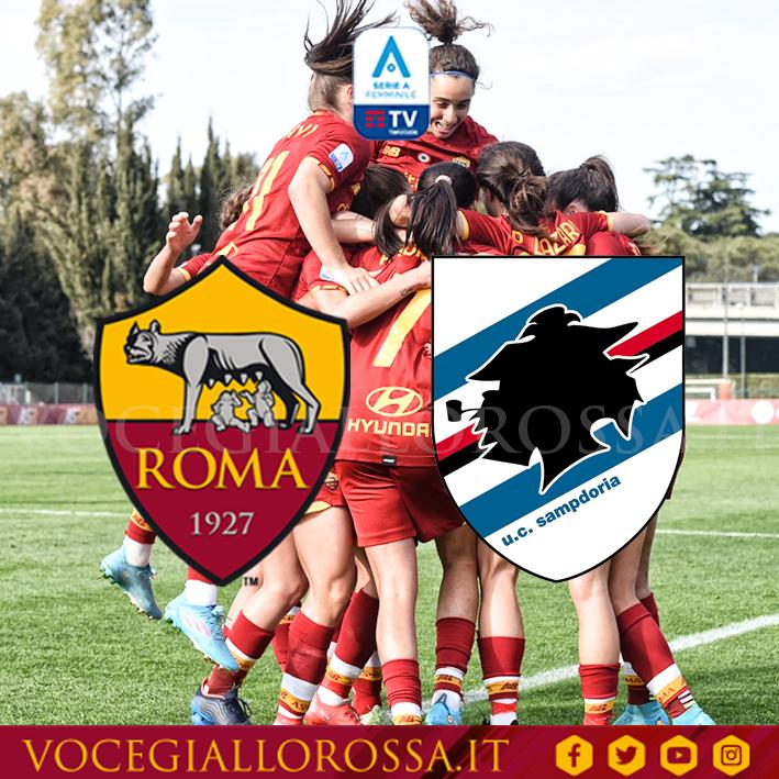La copertina di Roma-Sampdoria del Campionato di Serie A Femminile