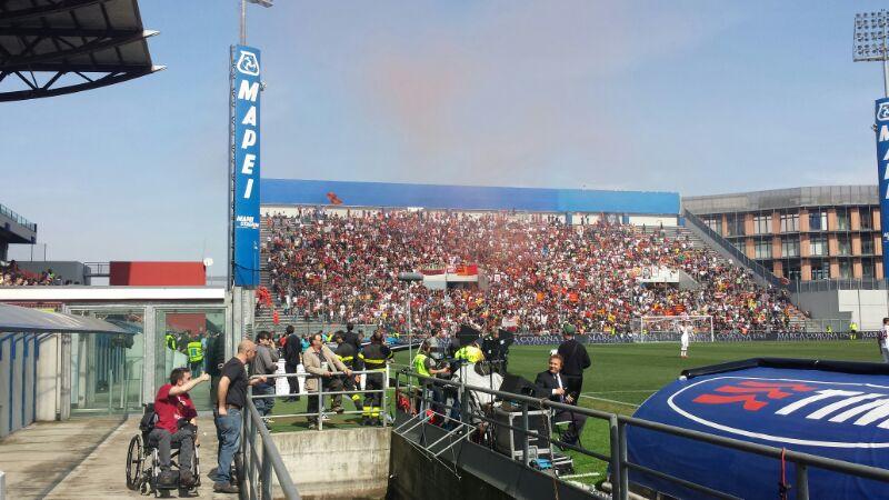 I numerosi tifosi della Roma presenti allo stadio