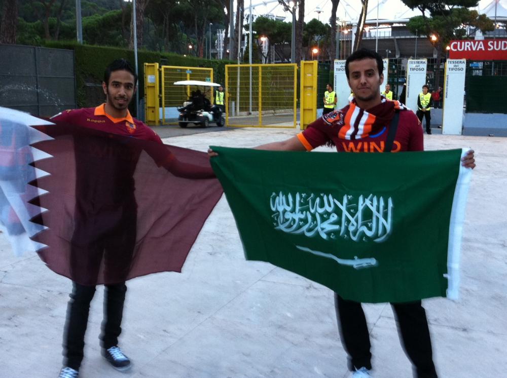 Tifosi della Roma provenienti da Qatar e Arabia Saudita