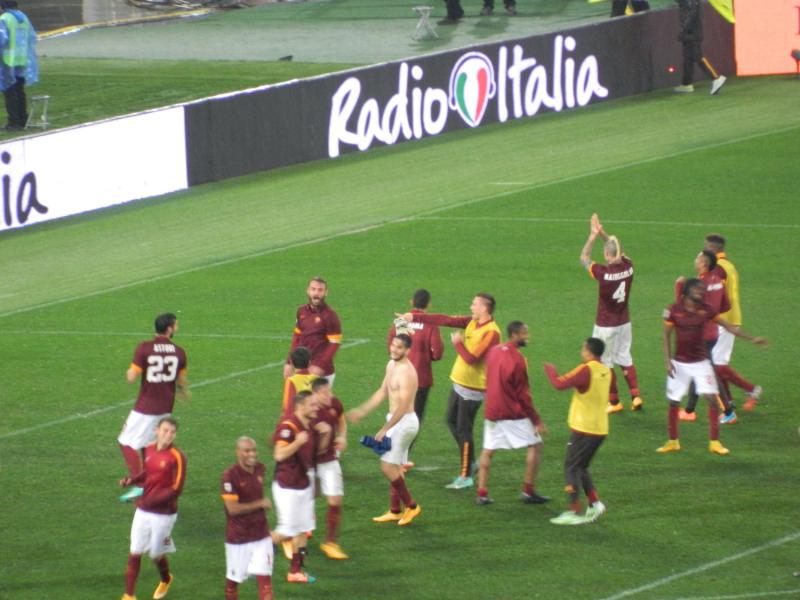 Roma-Inter, festa finale