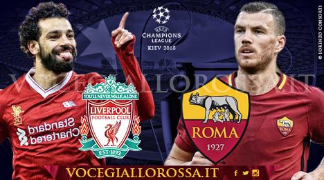 Salah e Dzeko nella copertina di Liverpool-Roma di Vocegiallorossa.it