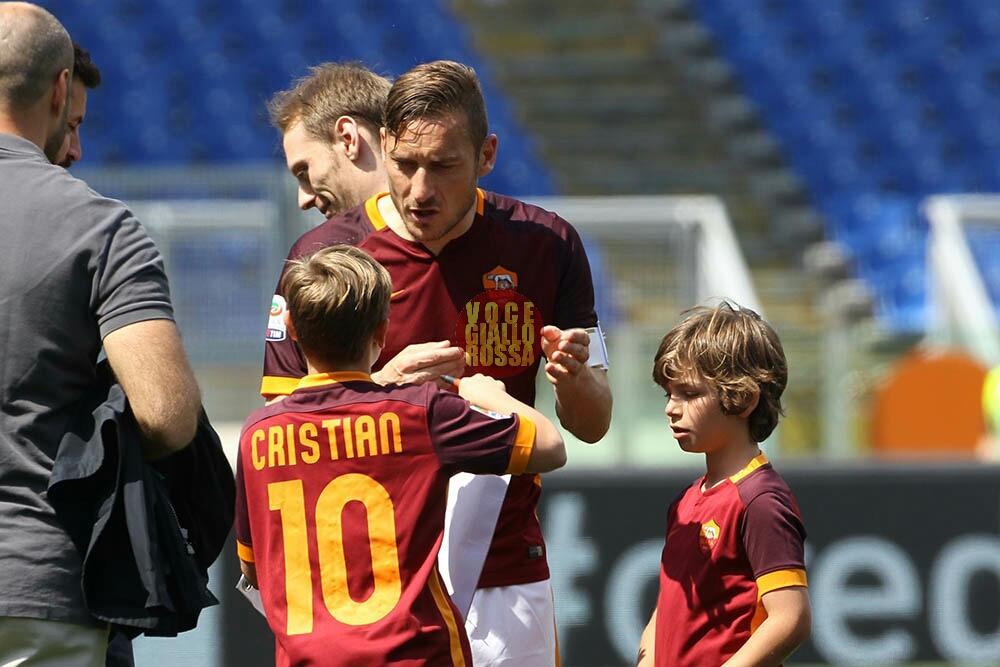 Totti e il figlio Cristian