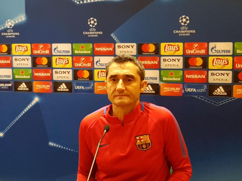 Ernesto Valverde, conferenza stampa Roma-Barcellona