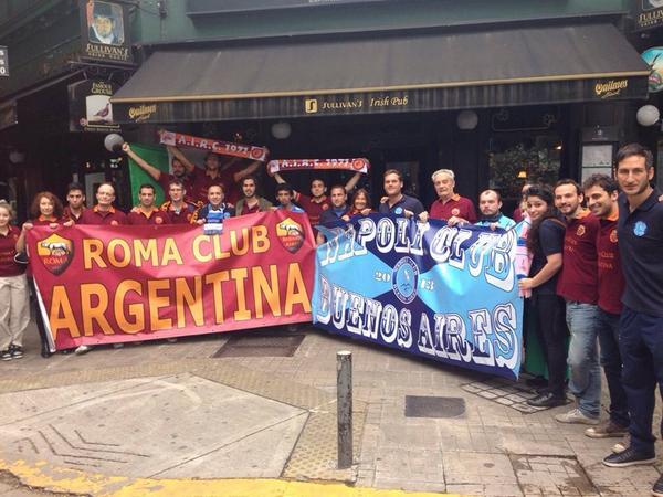 Roma e Napoli Club Buenos Aires insieme per Napoli-Roma